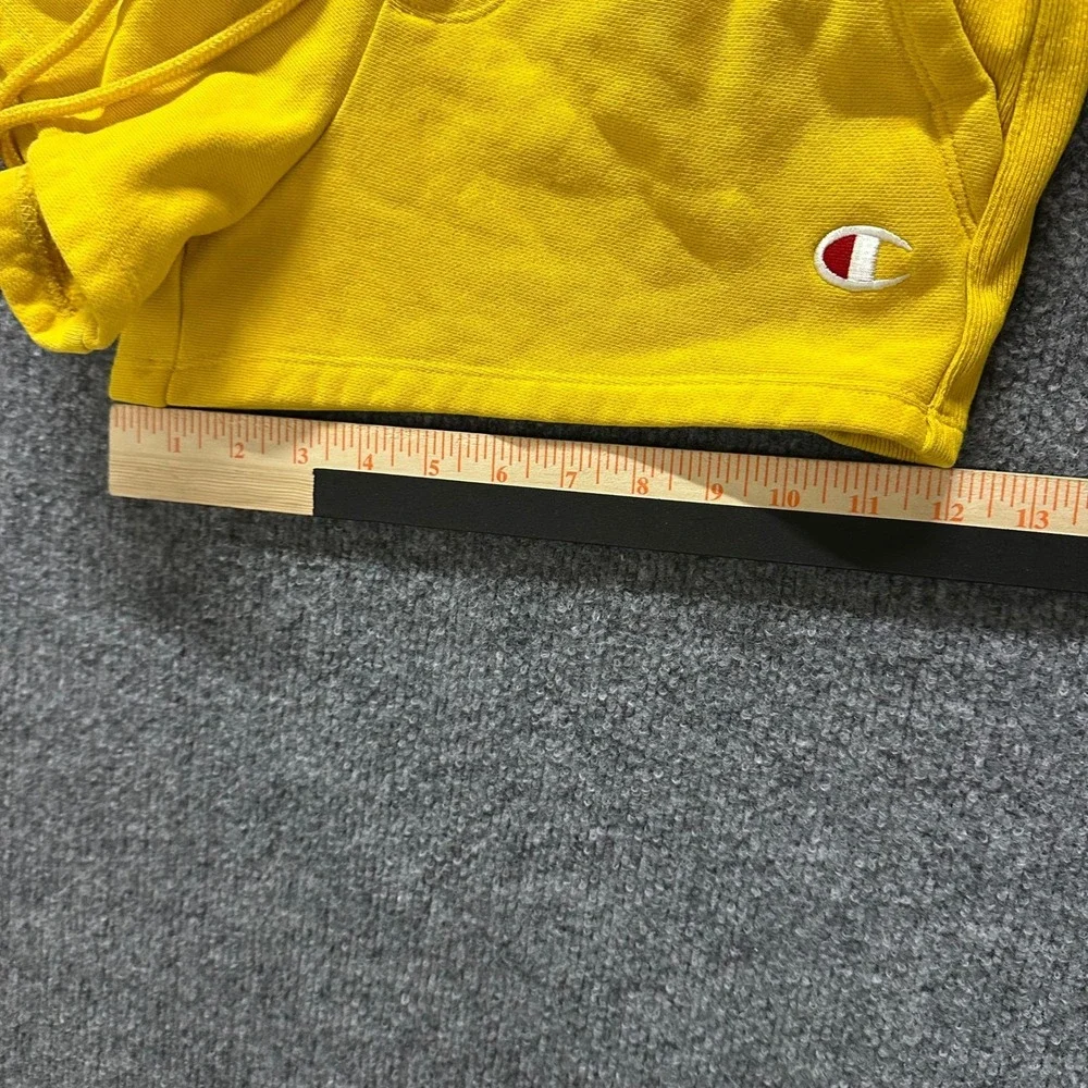 Champion Shorts Womens Size XS Yellow Reverse Weave Sweat Athletic Drawstring